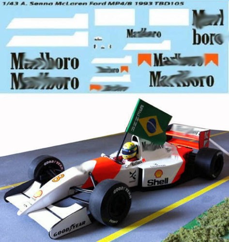 Decals per mclaren ford - 1/43,