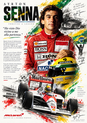 Ayrton senna mclaren poster - mclaren,