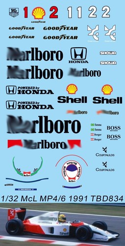 Decals per mclaren mp4 6 - decals, mp4/6