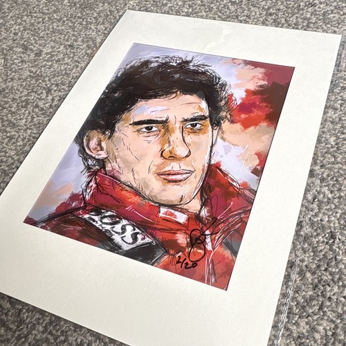 Stampa artistica ayrton senna - stampa,